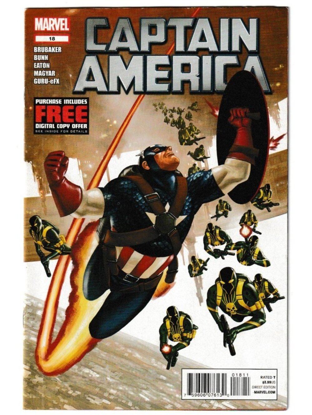 Vintage Captain America #18 Comic Book | Ed Brubaker Marvel Direct Edition